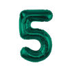 Picture of FOIL BALLOON NUMBER 5 BOTTLE GREEN 34 INCH